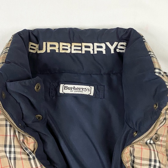 Men’s Burberry Plaid Check Monogram Goose Down Reversible Puffer Jacket - Picture 9 of 12